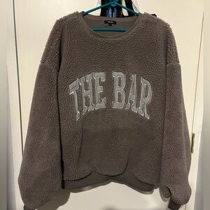THE BAR GIGI SWEATSHIRT CINDER/GREY, SIZE LARGE, NEW